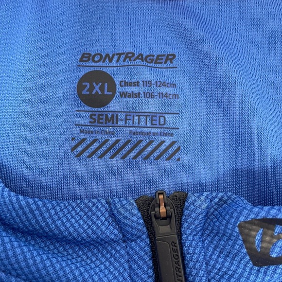 Bontrager Men's Solstice Waterloo Blue Semi-Fit Cycling Jersey Breathable - Picture 3 of 10